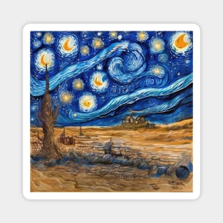 Starry Night Style Magnet