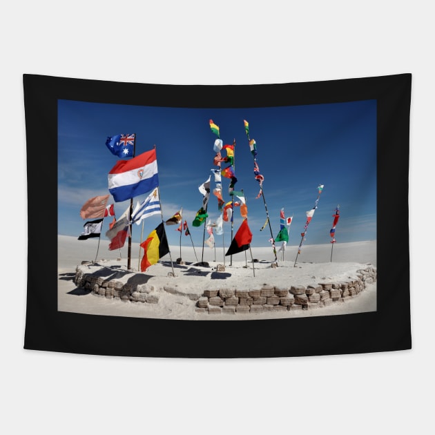 Bolivie - Salar d'Uyuni Tapestry by franck380