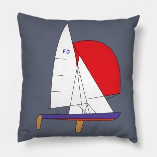 Flying Dutchman Sailboat Pillow