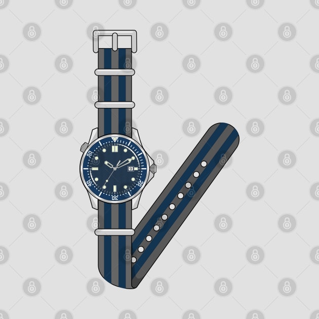 Diver's Watch on Nato Strap by HSDESIGNS