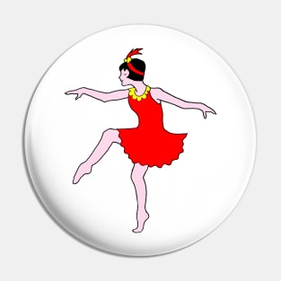 Art Deco Dancing Woman Pin