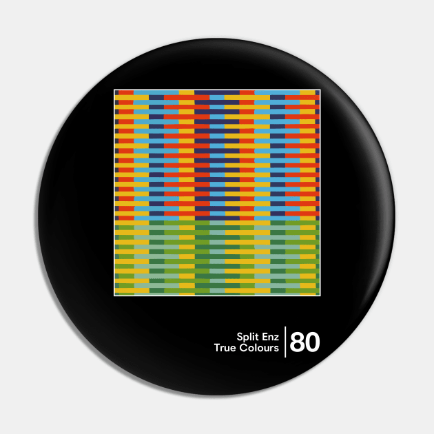 Split Enz - Minimalist Graphic Artwork Design Pin by saudade