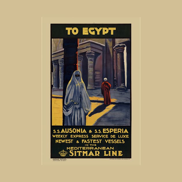 To Egypt Vintage Travel Poster 1928 by vintagetreasure