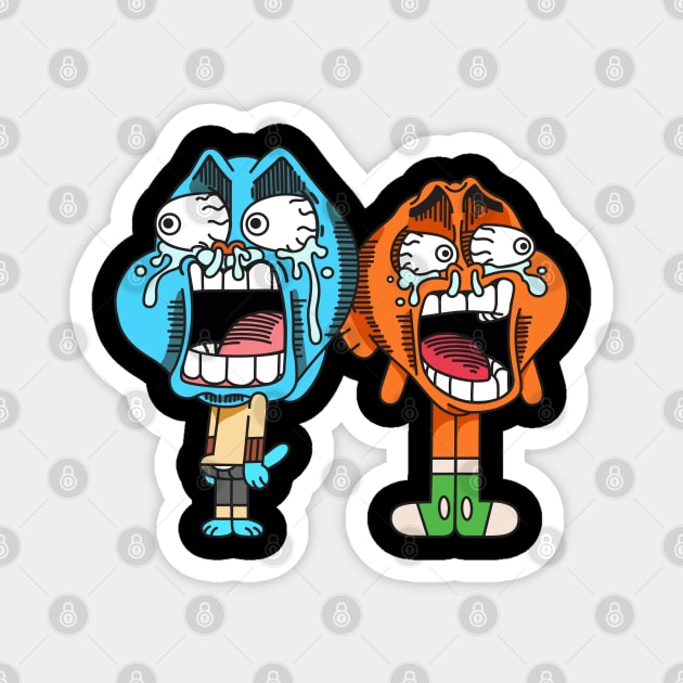 Gumball and Darwin Magnet by Plushism