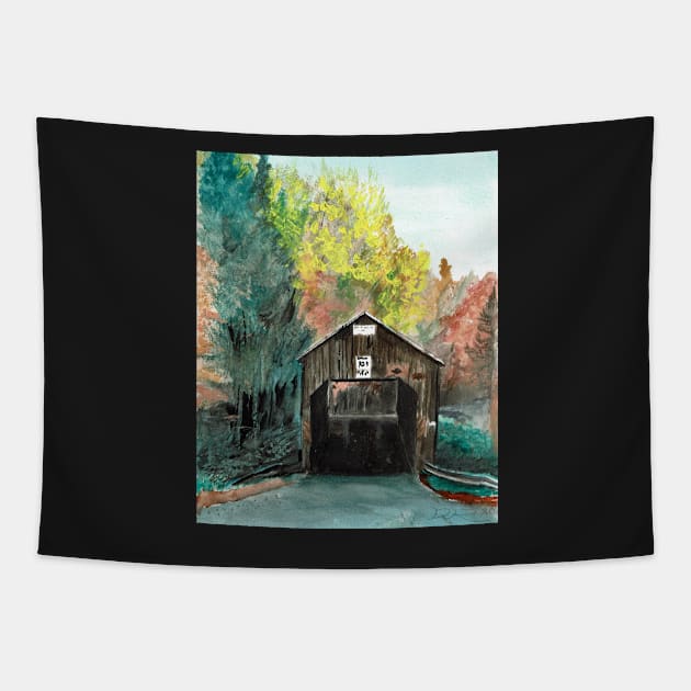 Smyth Covered Bridge Tapestry by DureallFineArt