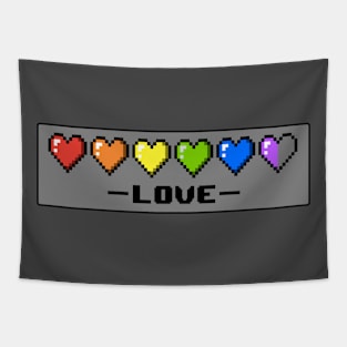 Love is Life: LGBT Pride Hearts Tapestry