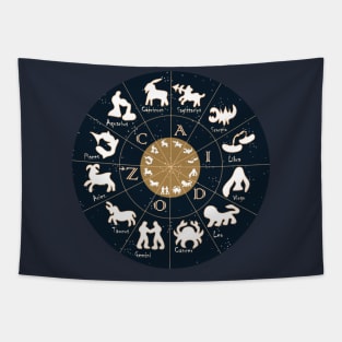 Zodiac, Astrology, Horoscope, Stars, Sun-and-moon. Birthday, Valentines-day, Holidays, Tapestry