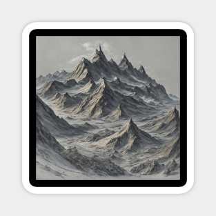 Mountain Since Vintage Retro Rock Wood Fauna Magnet