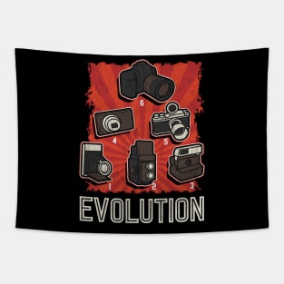 Cute & Funny Camera Evolution Photographer Tapestry