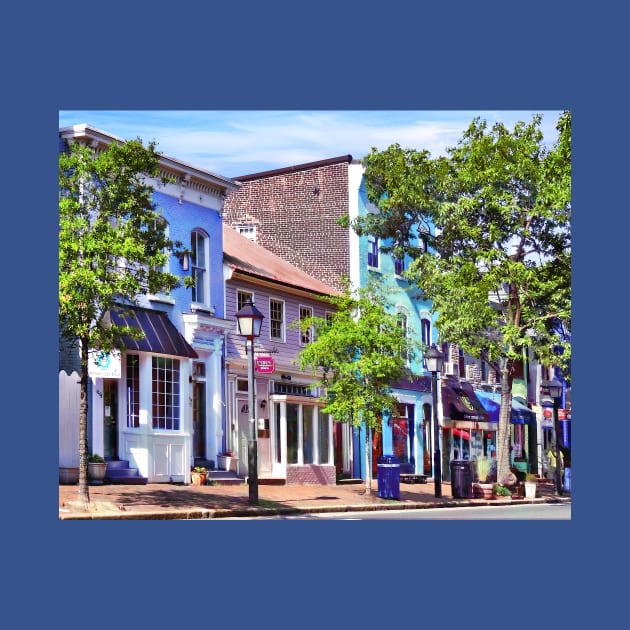 Alexandria VA - Blue Buildings on King Street by SusanSavad