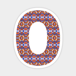 Monogram Letter O- geometric pattern Magnet