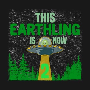 This Earthling Is Now 2 Years Old T-Shirt