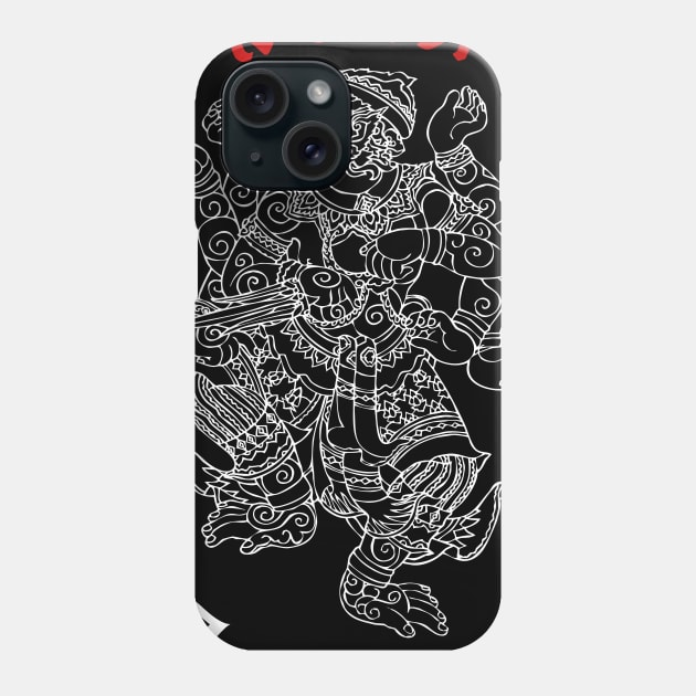 Thailand Hanuman Spiritual Sak Yant Tattoo T-Shirt Phone Case by VintCam