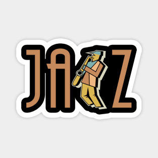 Jazz Logotype Art-Deco Style Magnet