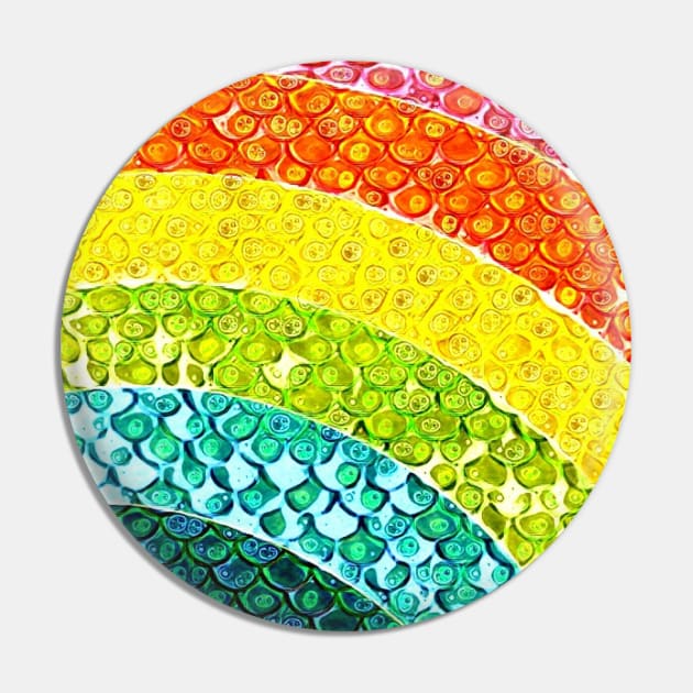 Rainbow Droplet Pattern Pin by Wicca Fairy