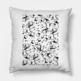 Flower pattern (black and white) Pillow