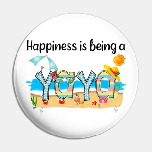 Happiness Is Being A Yaya Summer Beach Happy Mother's Pin