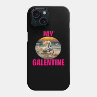 My galentine black horse Phone Case