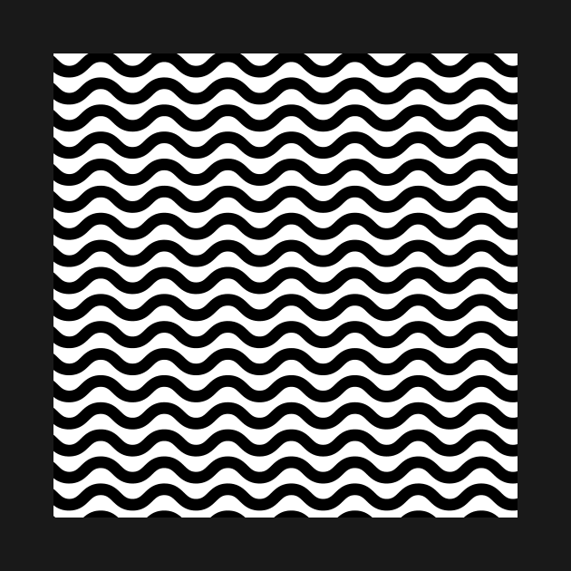 Black and White Wavy Lines Seamless Pattern by 2CreativeNomads