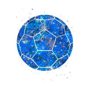 Soccer Ball blue watercolor T-Shirt