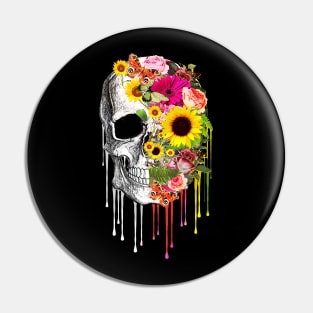 Floral Skull 20 Pin