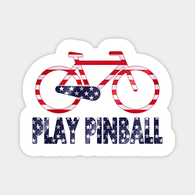 Bicycle / Pinball USA Magnet by Uwantmytees