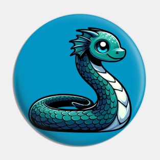 Cute sea monster Pin