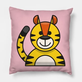 Jaguar Head Cartoon Illustration Pillow