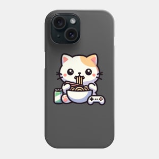 Noodles and Gaming Cat Phone Case