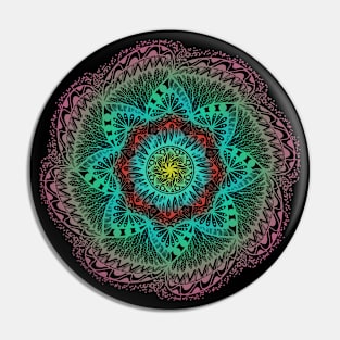 Color Mandala Flower Drawing Pin