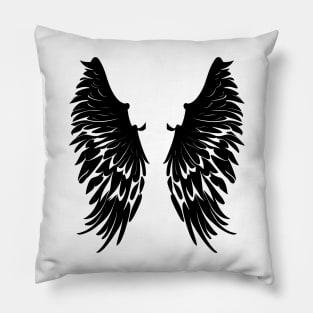 Black Wings | A Symbol of Freedom and Mystery Pillow