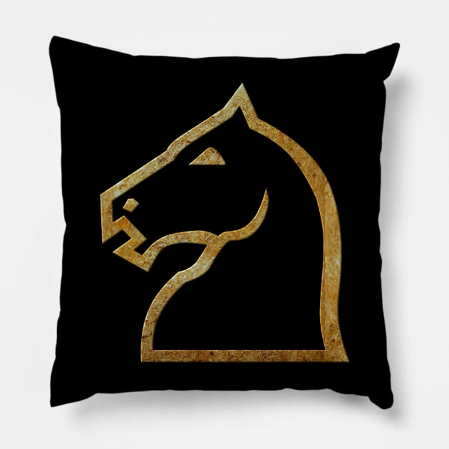 horse of chess Pillow by bahullah_art