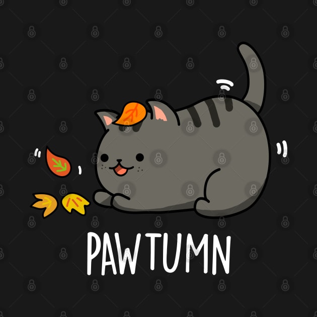 Pawtumn Cute Cat Autum Pun by punnybone