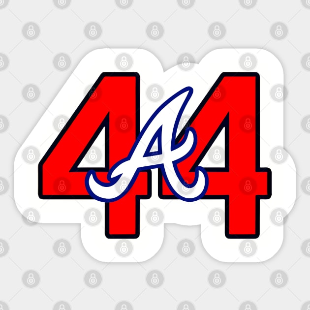 Hank aaron 44 - Hank Aaron Atlanta Braves - Sticker