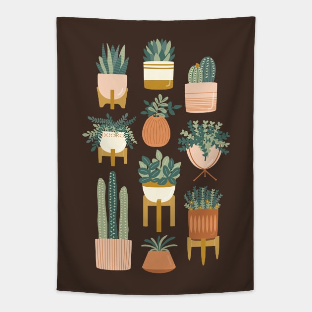 Cactus & Succulents Tapestry by allisonromerodesign