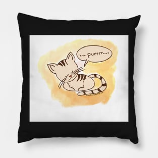 Contended kitty cat Pillow