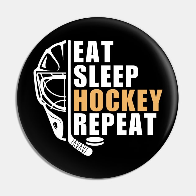 Eat Sleep Hockey Repeat Pin by Illustradise