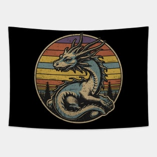 Retro vintage dragon Tapestry