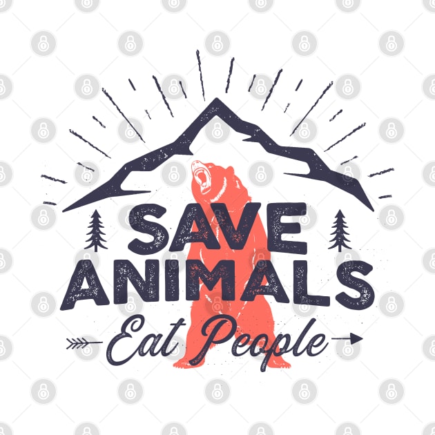 Save Animals Eat People Distressed by markz66