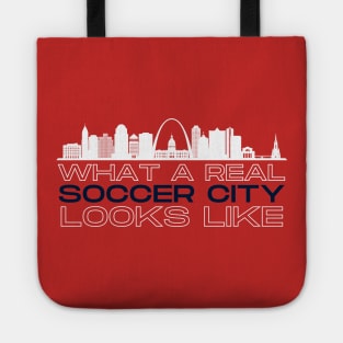 Real Soccer City Red Tote