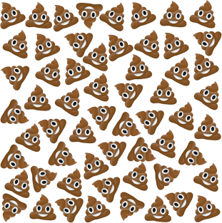 Pile of Poo Poop Emoji Pattern Magnet