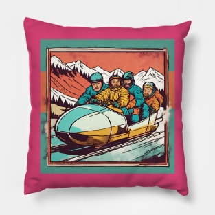 Bobsleighing with the Team in the 80s Coolest Dad Pillow