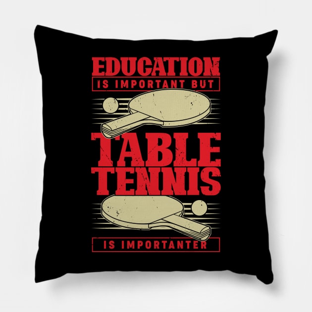 Funny Table Tennis Player Gift Pillow by Dolde08