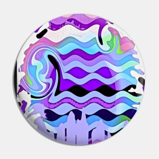 Surfer girl waves purple splash abstract Pin