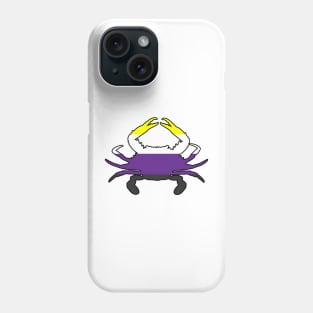 Blue Crab: Nonbinary Pride Phone Case