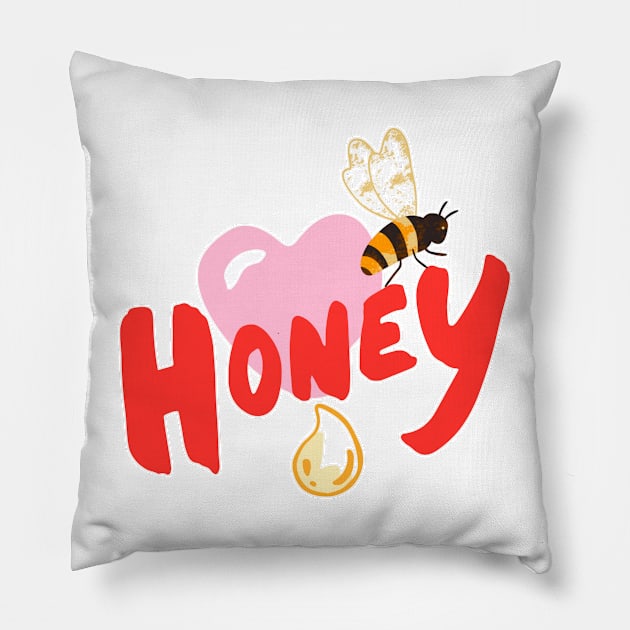 Honey bee Pillow by Tshirtstory