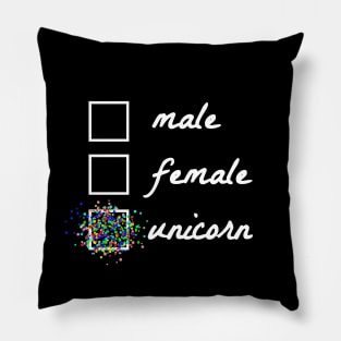 Unicorn gender identification - design Pillow