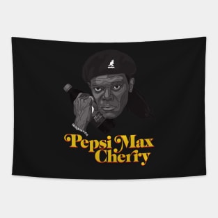 Max Cherry?! (Black + white version) Tapestry