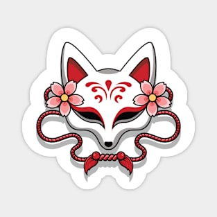 Japanese kitsune mask Magnet