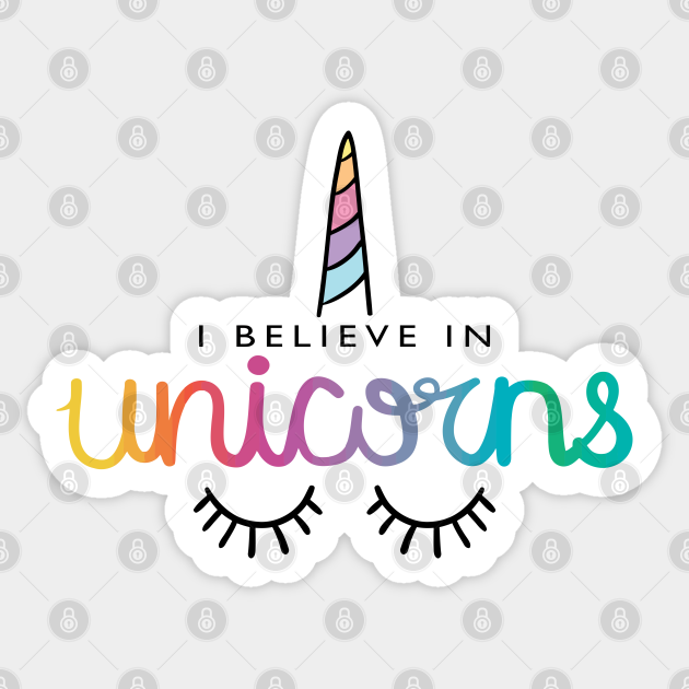 I Believe In Unicorn Believe In Unicorn Sticker Teepublic Uk